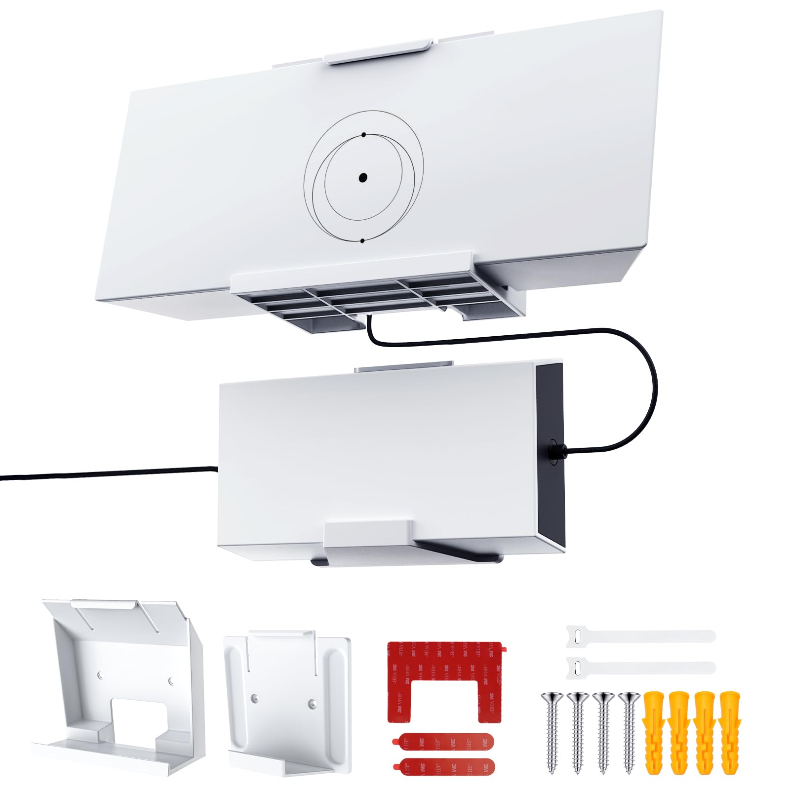 TiMOVO Starlink Gen 3 Router Mount, Starlink Mounting Kit for Router and Power Supply, Wall Mount Holder Set with Screws & Removable Adhesive, V3 Internet Kit Satellite Bracket