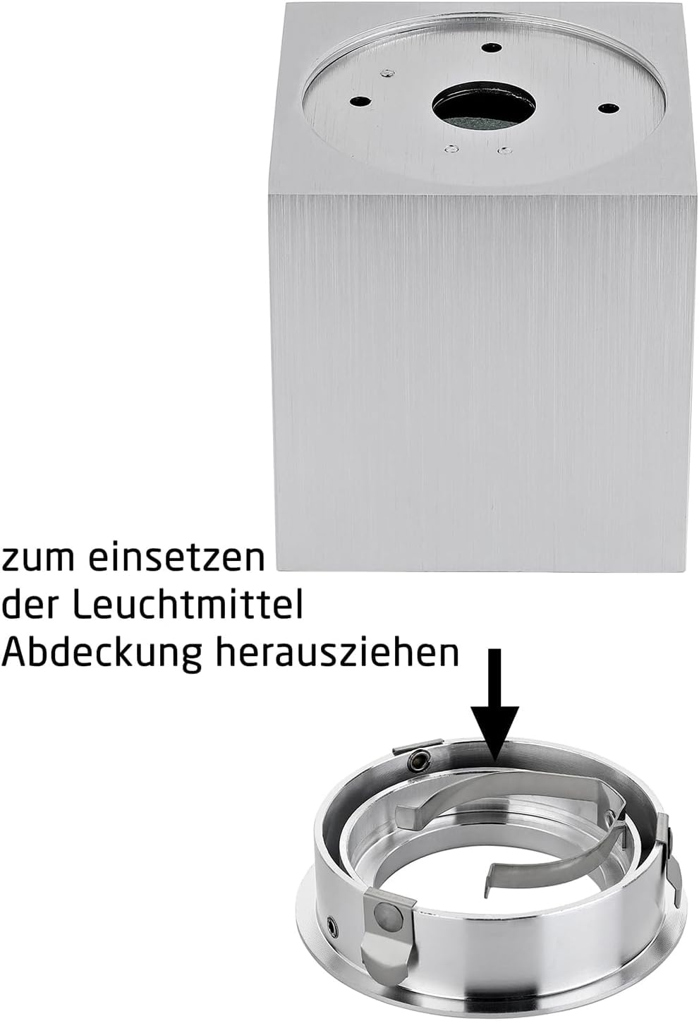 Sweet Led Aufbaustrahler aus Aluminium - 4x Deckenspots 7W 3000K warmweiß - LED Aufbauspot alu gebürstet Eckig - Aufbauspot GU10 80x80x84 mm - Aufputz 230V schwenkbar