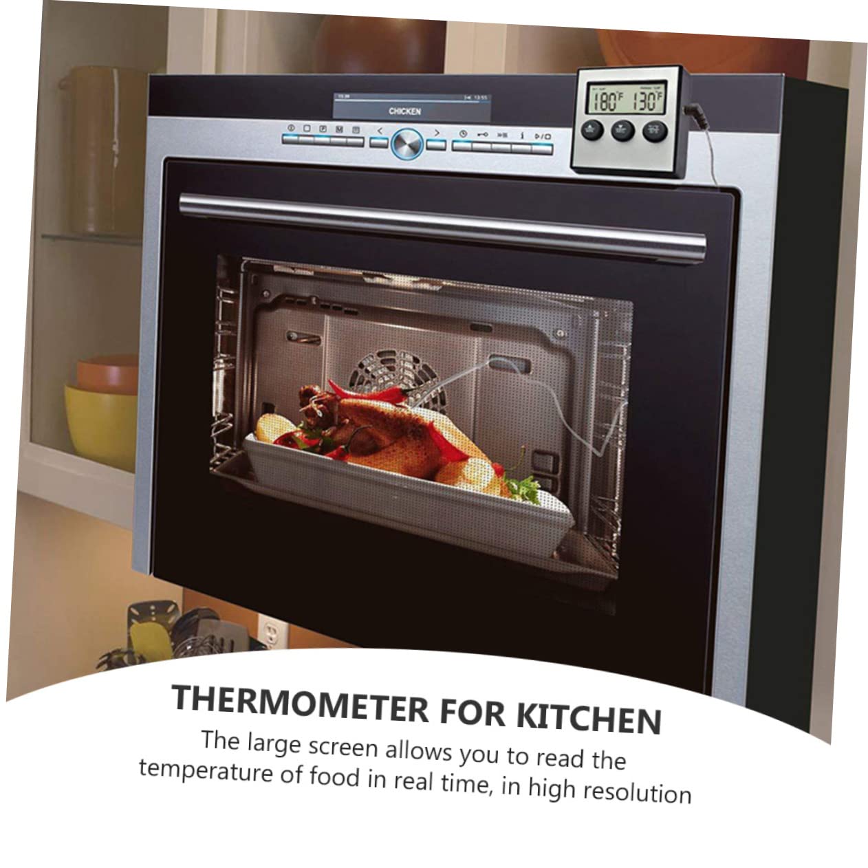 Amosfun 2 Set termometro a griglia strumento da cucina sensore di temperatura termometro cucina termometri per cucina termometro per barbecue per carne termometro per cucina addominali