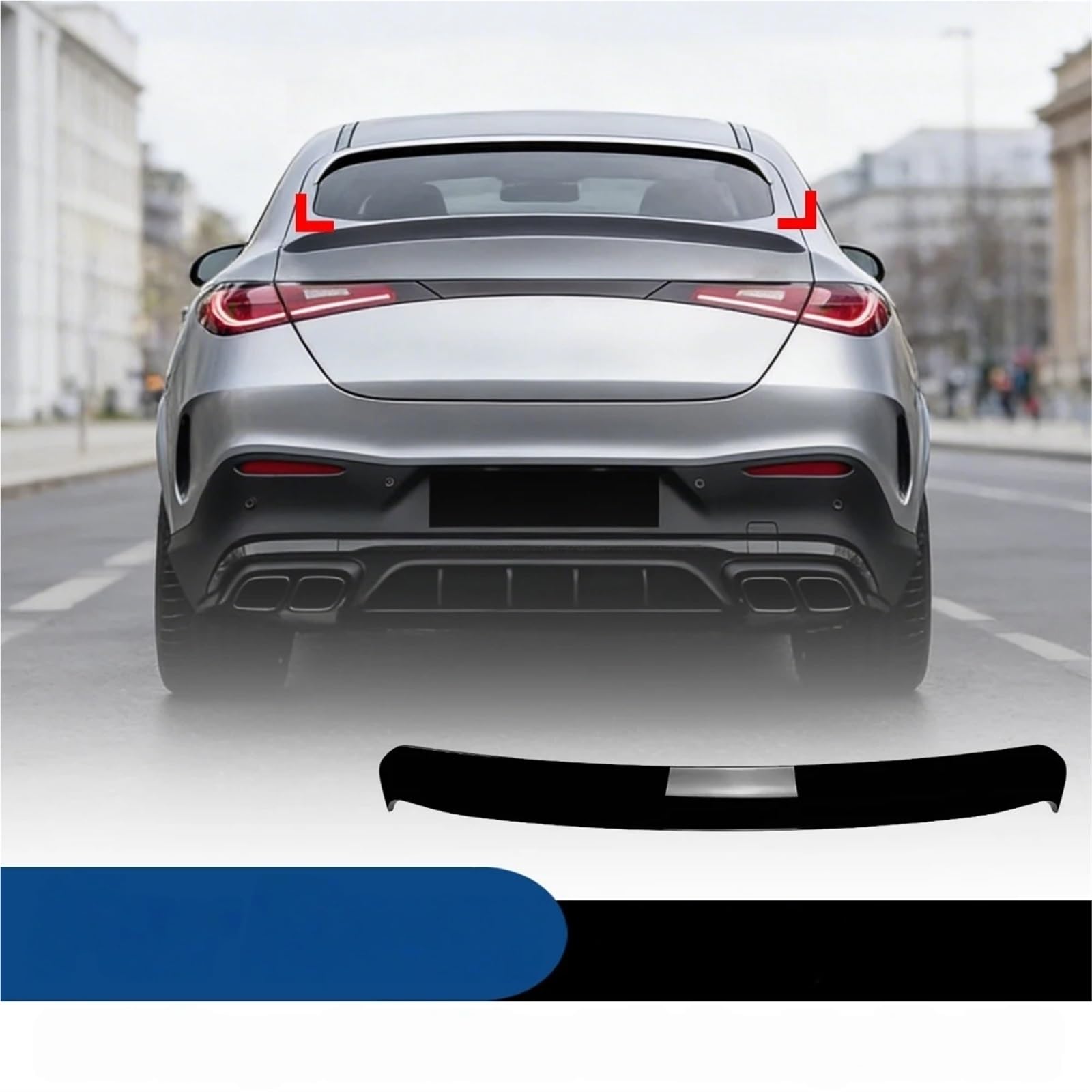 Kompatybilny z Mercedes Benz GLC Coupe C254 2023 2024 2025 tylny Spoiler okna samochodu sport ABS dach ogon skrzydło Splitter zestaw do modyfikacji nadwozia(Carbon Fiber look)