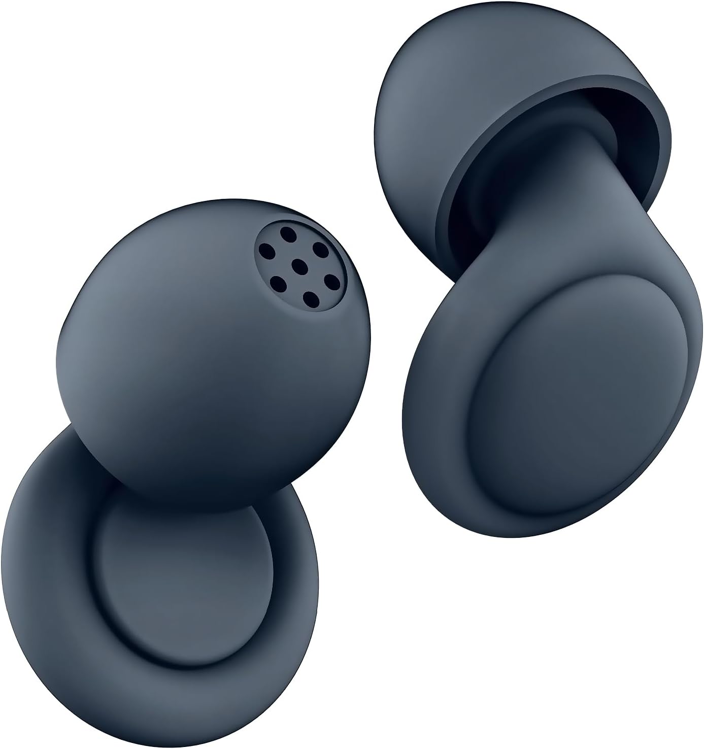 2 Noise Cancelling Ear Plugs, Beinkap Sleeping Earplugs with 12 Silicone Soft Reusable Ear Tips for Social Gatherings, Work, Sleeping, Concerts, Parenting, Conversation, 28 dB Noise Reduction Blue