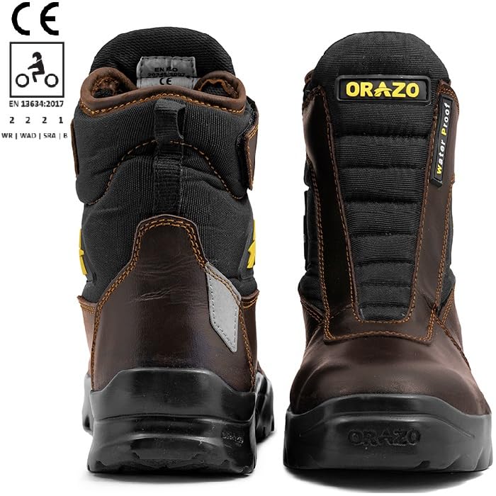 Image of ORAZO PICUS TRAIL - Water-PROOF - CE Certified - EN13634:2017 - Level 2,2,2,1 - Motorcycle Riding Boots
