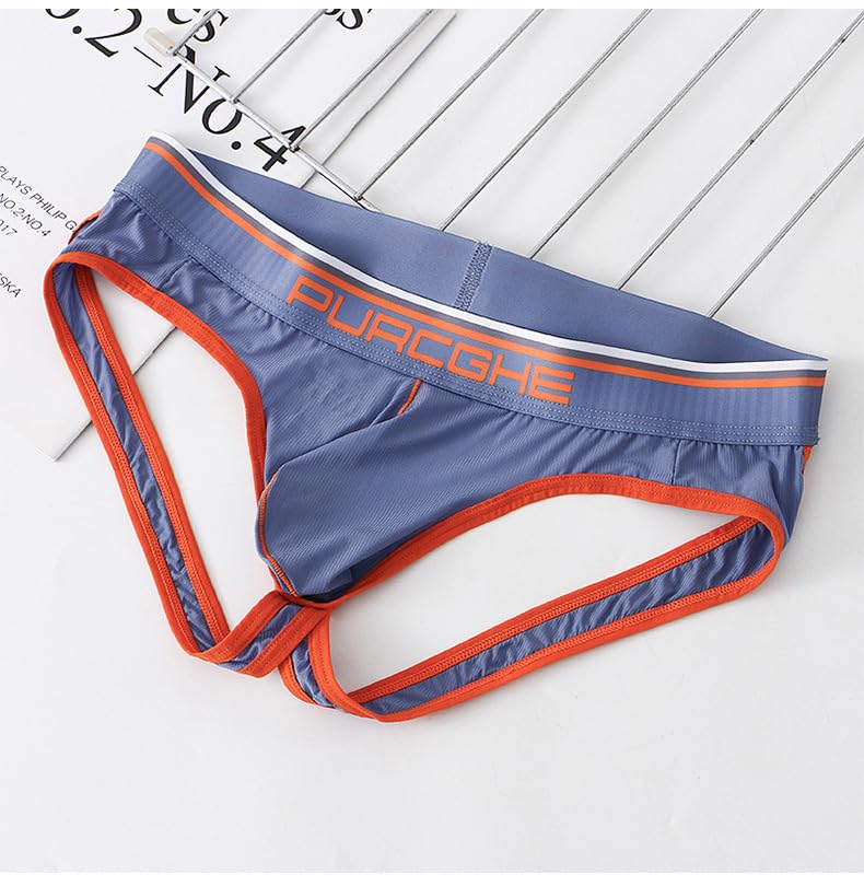Evankin Men's Sexy Underwear Jock Straps Underpants Low Waist Ice Silk Fun Jockstrap Lifting Hip Athletics T-shaped Underwear3