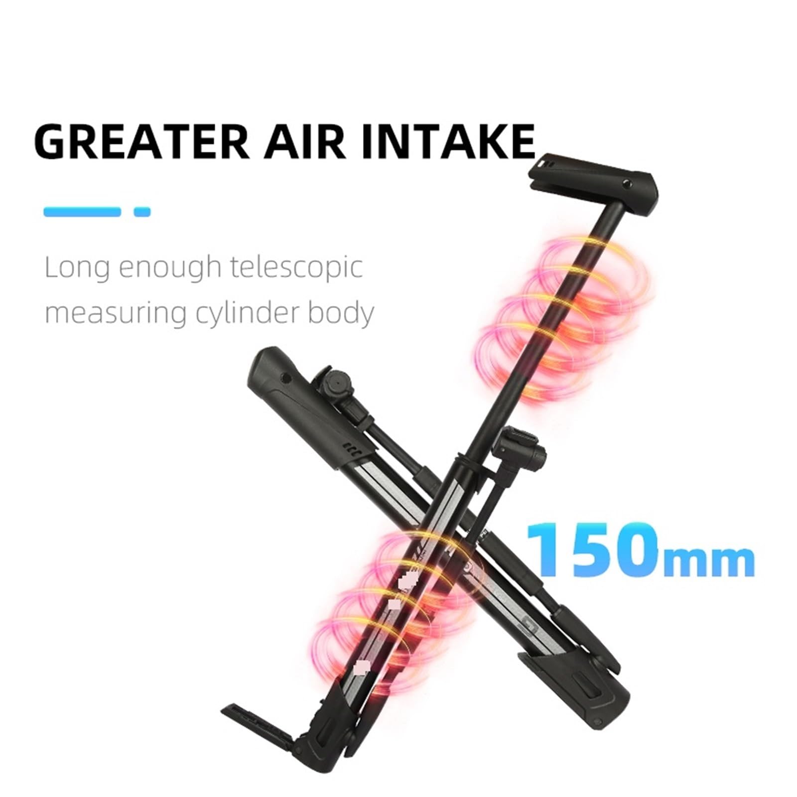 Pompa da pavimento for bicicletta Valvola di gonfiaggio for pneumatici portatile ad alta pressione for bici strada MTB Accessorio for ciclismo per pneumatici per biciclette, palloni e gonfiabil