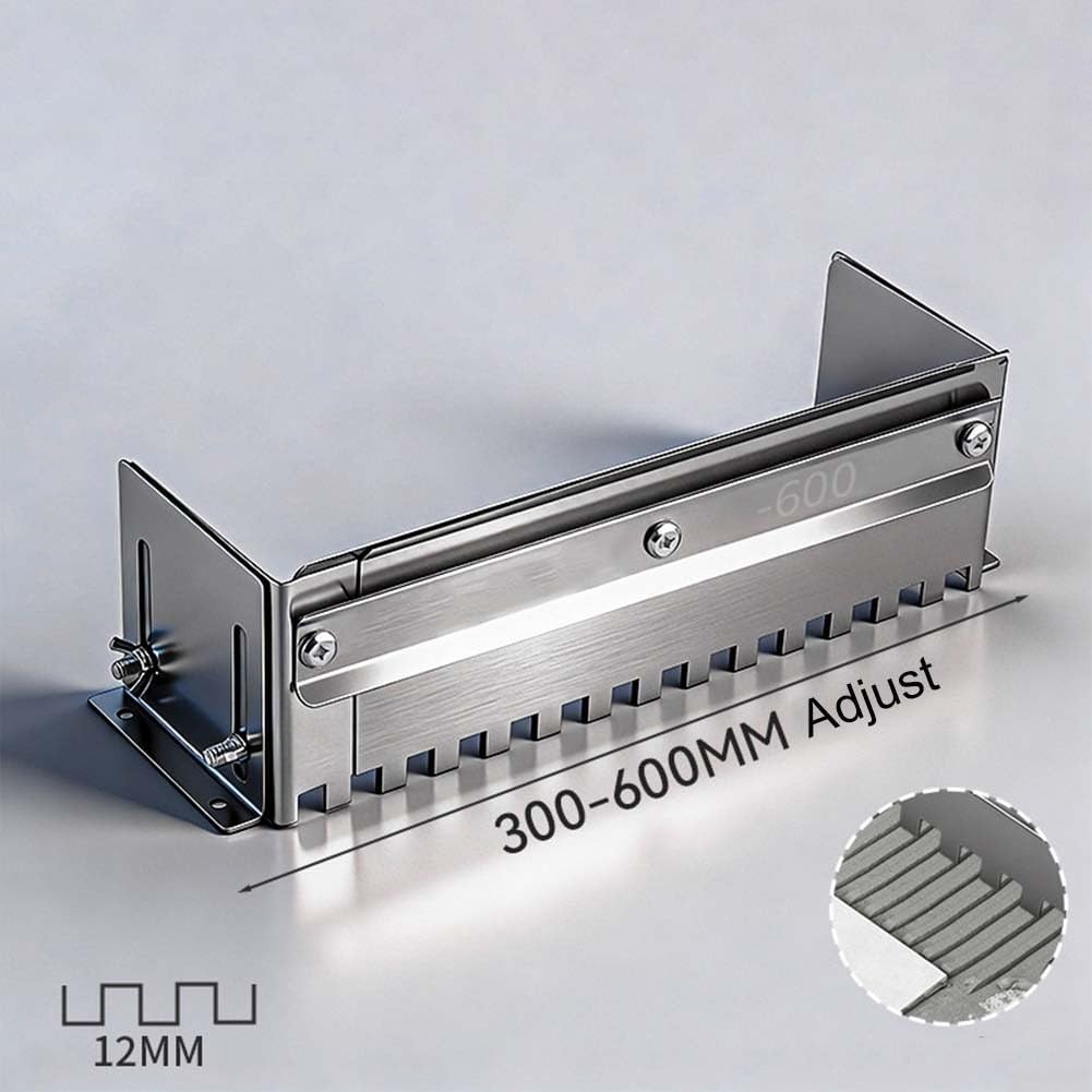 Juego de paletas dentadas ajustables, 2 piezas para herramienta de peine de mortero para suelos de baldosas de 300-600 mm, rango de 400-800 mm, ranura de yeso (300-600 mm)