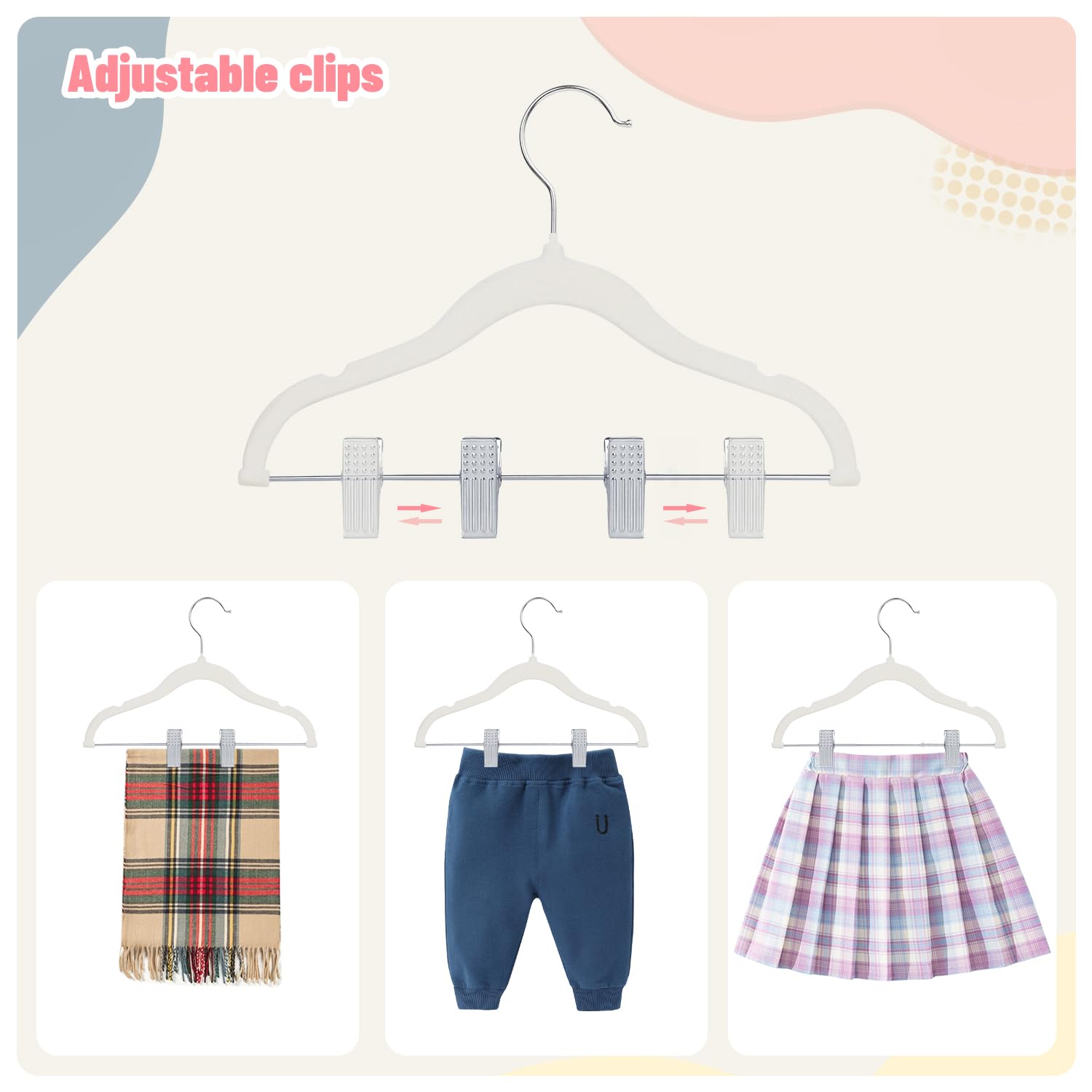 Lot De 30 Cintres Empilables En Plastique Avec Clips Pour Pantalons Et Jupes Pour économiser De L'espace