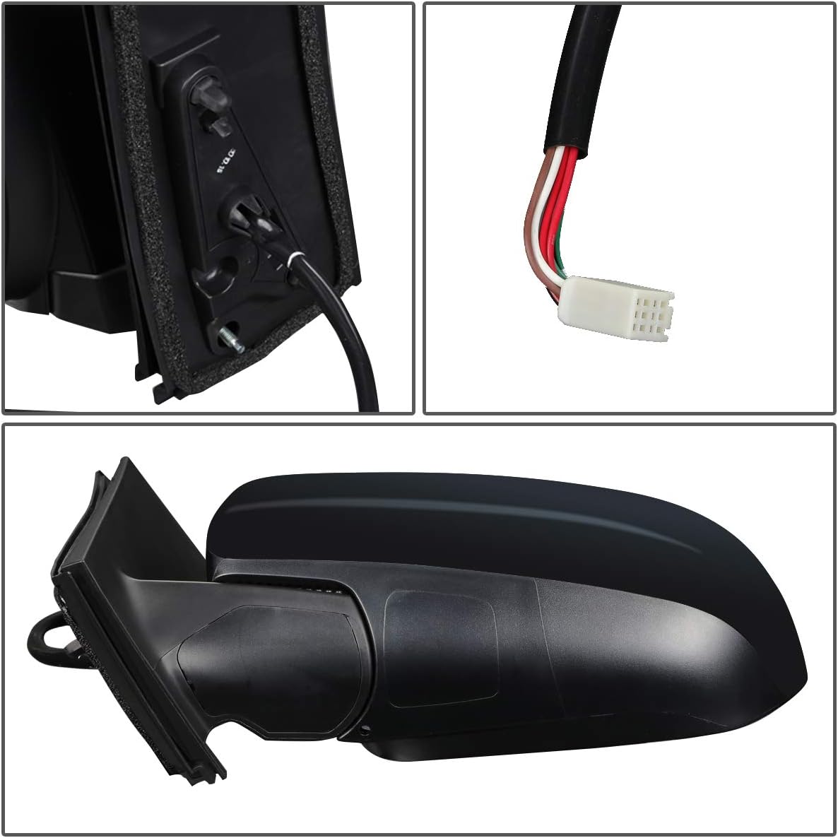 DNA Motoring OEM-MR-TO1320339 Driver Left Side Powered Adjustment Rearview Mirror Compatible with 2015-2018 Sienna,w/Heated & Spotter Glass