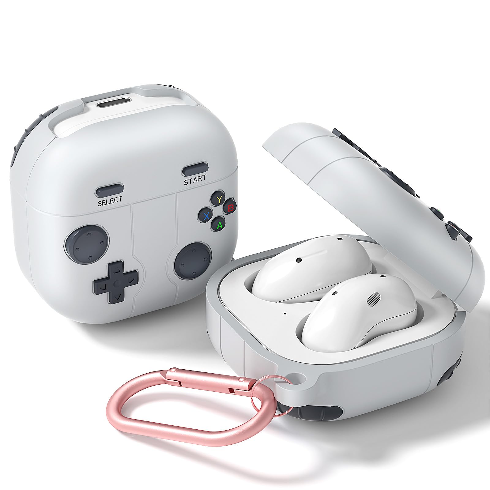Funda para Samsung Galaxy Buds2 Pro (2022), Galaxy Buds 2 (2021), Galaxy Buds Pro (2021), Galaxy Buds Live (2020), XMBYGY Funda de Silicona con Llavero para Auriculares Galaxy Buds (Monster) — view 21
