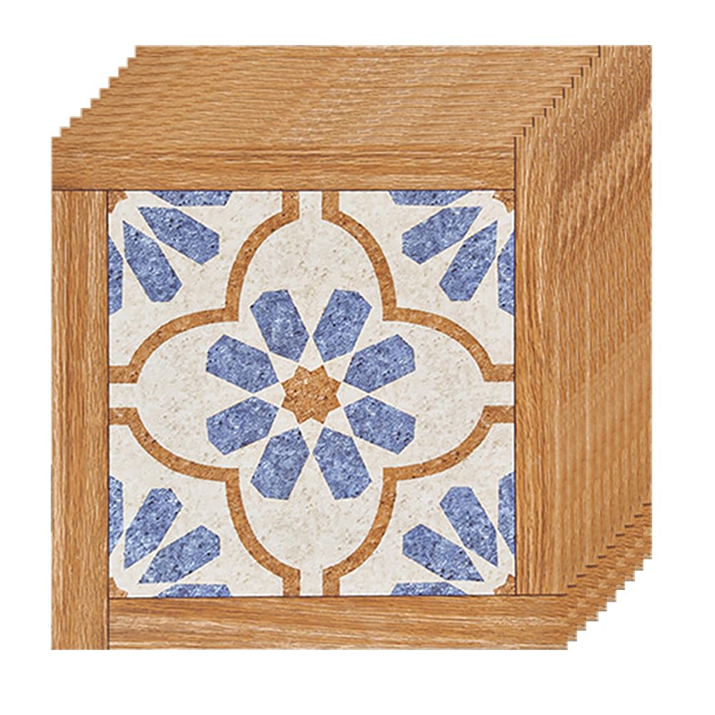 10 Stück Holzmuster Teppichfliesen Selbstklebend Vintage-Stil Teppichfliesen Selbstliegend, Teppich Fliesen Teppich Selbstklebend Teppichfliesen Weich Auslegware Teppichboden Stil 4