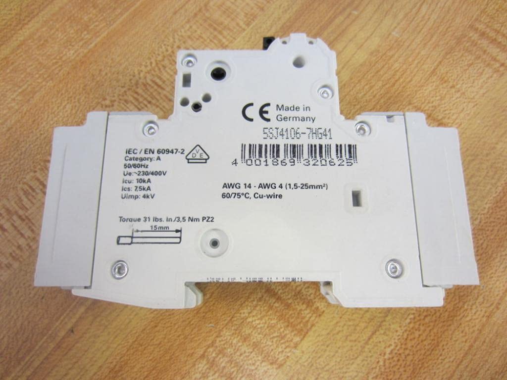Siemens – Schalter Schutz Selector 240 V 14 kA 1 Polo C 6 A 70 mm