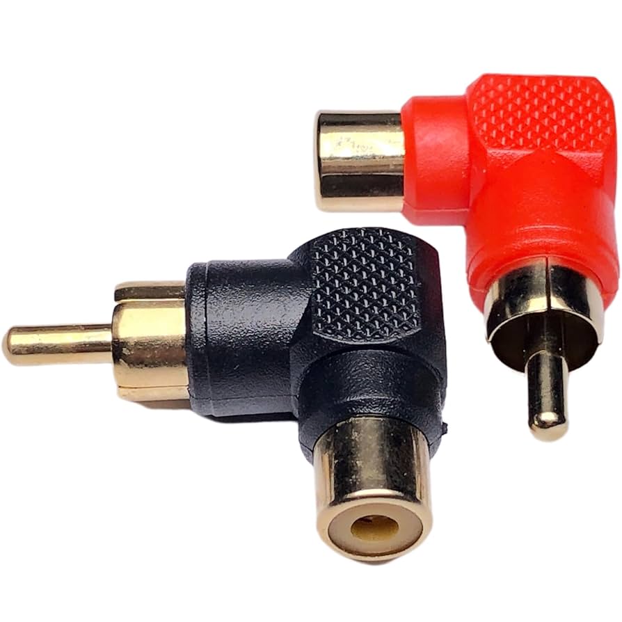 Amazon.com: CESS Right Angle RCA Connector Female to Male 90