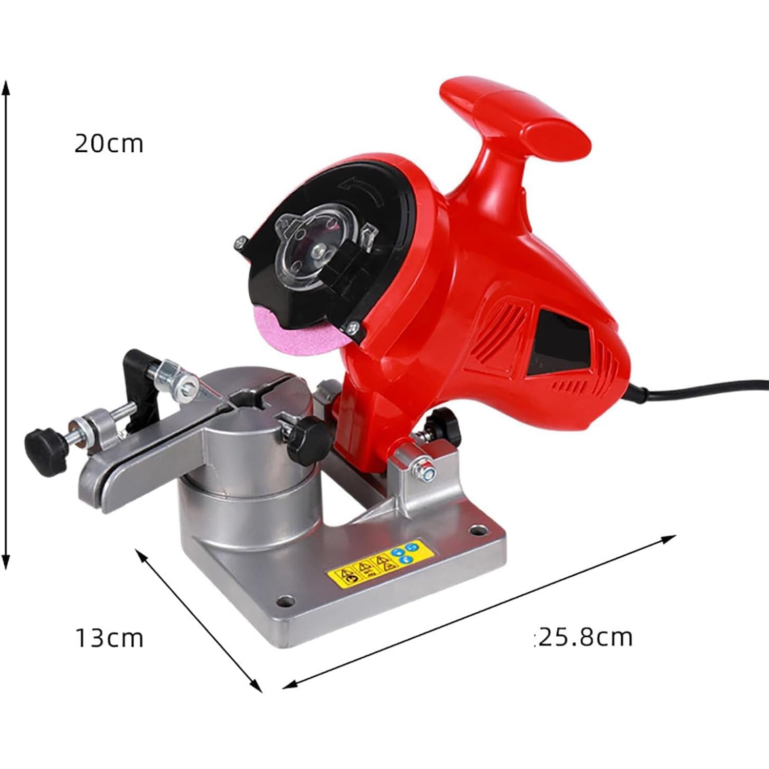 ERICAT Afilador Eléctrico para Motosierras, Kit De Plantilla para Afilar Motosierras, Ángulo Ajustable De 0 a 35° Y Velocidad Sin Carga De 7500 RPM, para Todas Las Cadenas De Motosierras