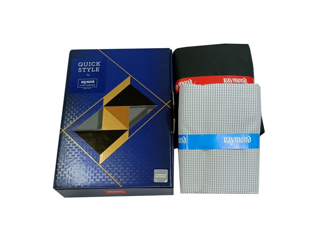 raymond Fabrics Men's Cotton Shirt and Trouser Unstitched Fabric Set - Gift Pack (Multicolour_Free Size) 37-picture-29