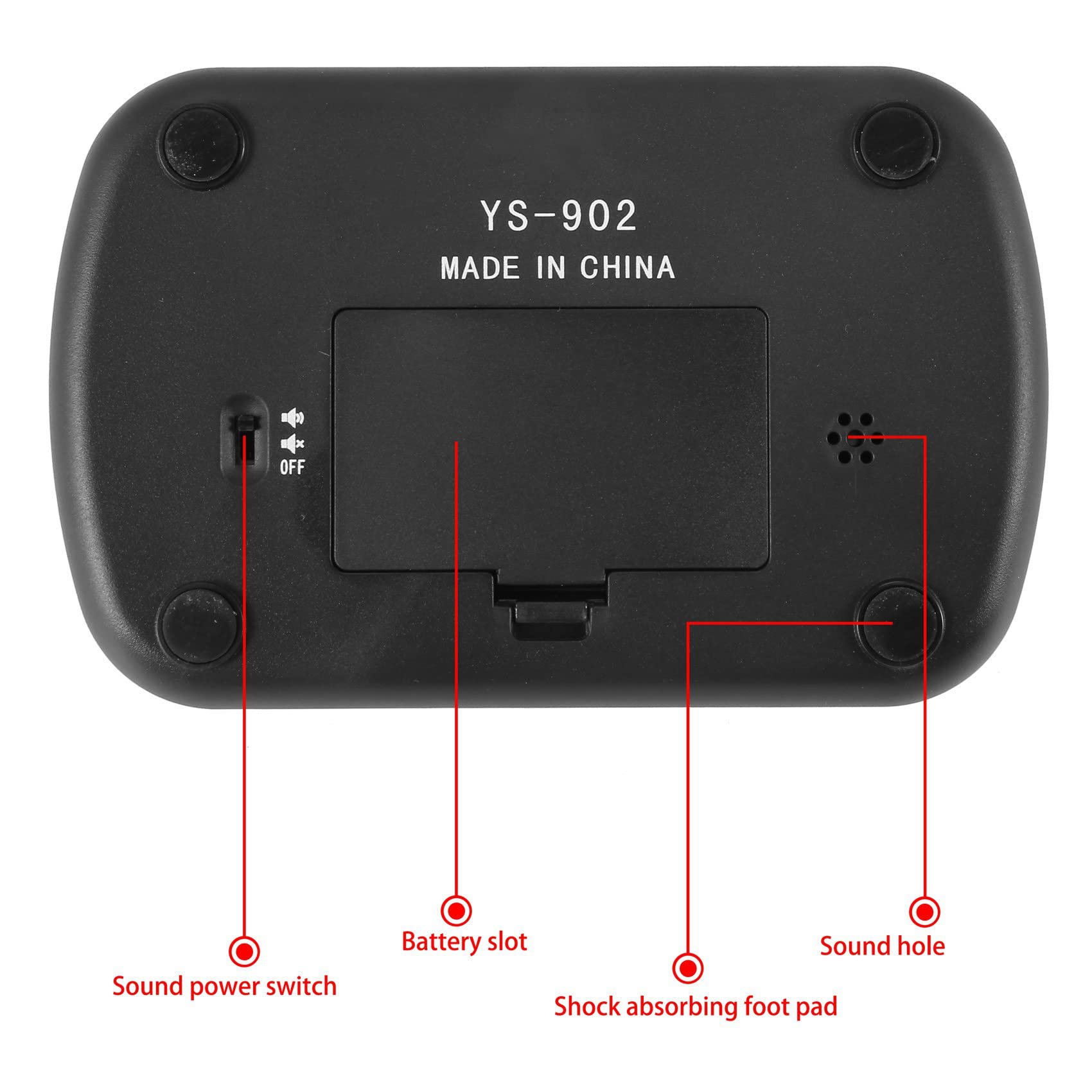 ISTOVO 5 x Schachuhr, digitaler Schach-Timer & Spiel-Timer, Mehrzweckuhr, tragbar, professionelle Uhr, schwarz