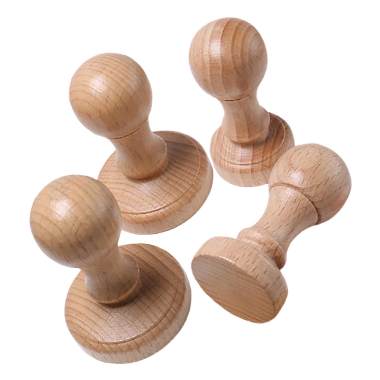 Gadpiparty Versatile Stamp Handles Wood DIY Stamp Handles Comfortable Grip for Classroom and Home