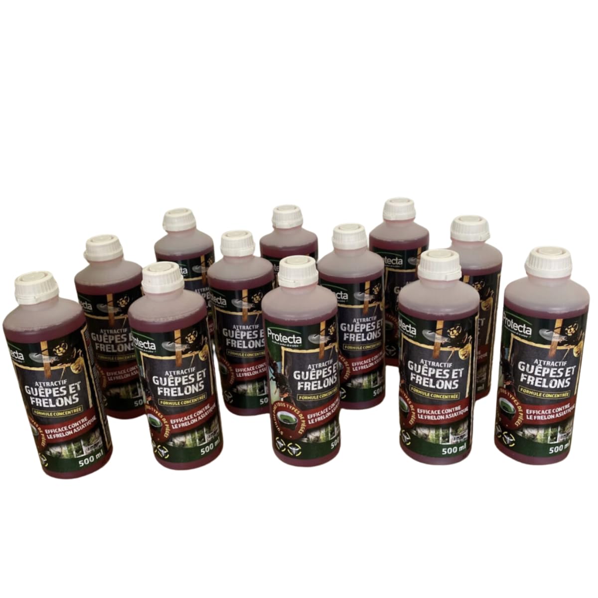 Pack de douze liquides pour pièges à guêpes