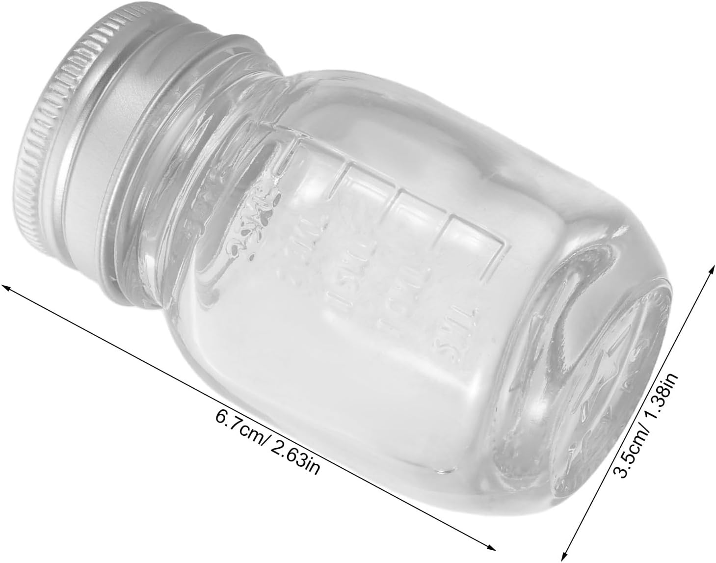 12pcs Small Clear Glass Bottles - 1oz 30 Ml Sample Jar -Transparent Medicine Vial with Screw Cap Wide Mouth for Lab Juice Ginger Travel Beauty