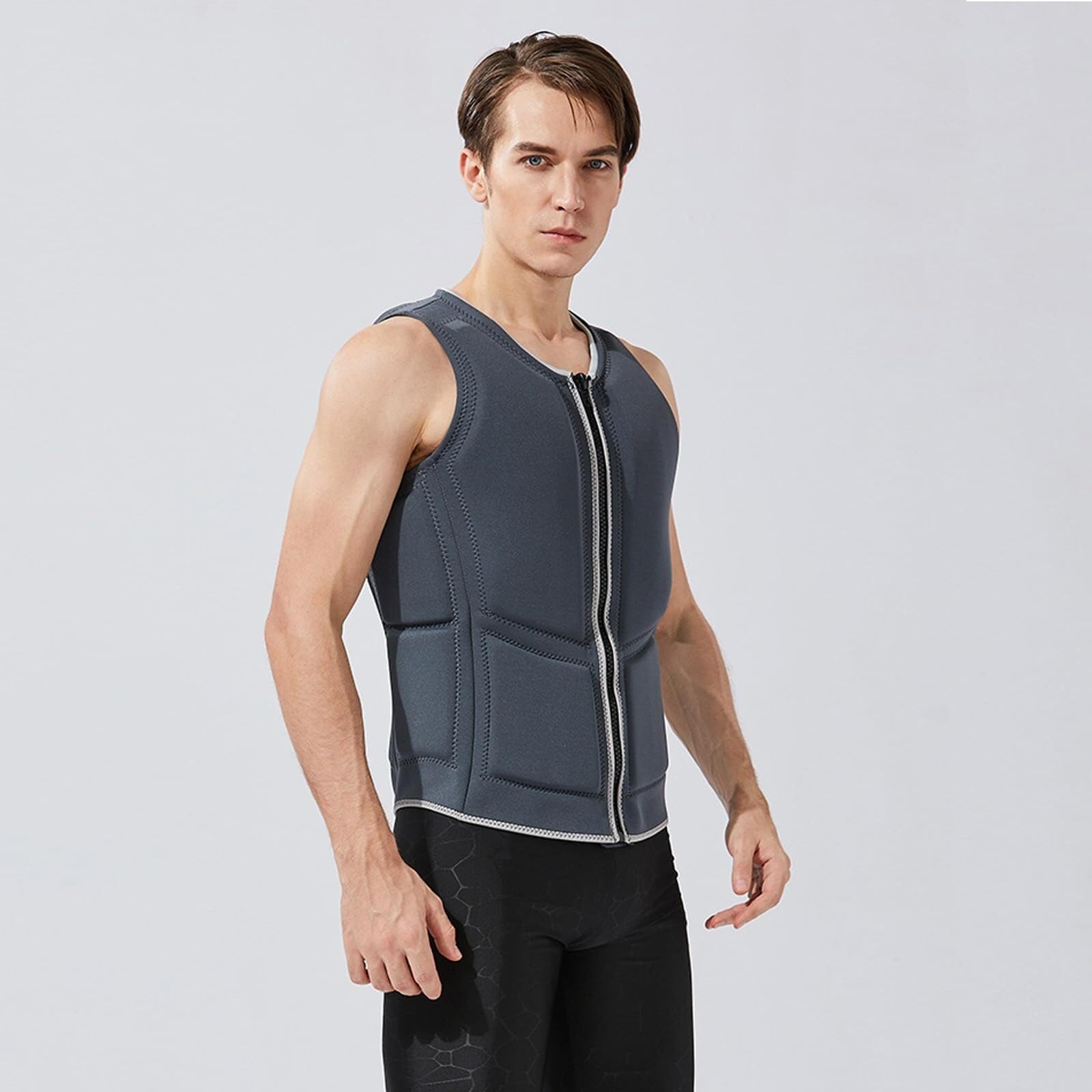 Swimming Vest Adult Slim Lightweight Swim Aid Neoprene Buoyancy for Snorkeling Swimming Surfing Water Sports Boating Fishing Kayaking Canoeing Rafting Outdoor Safety Gear Kit