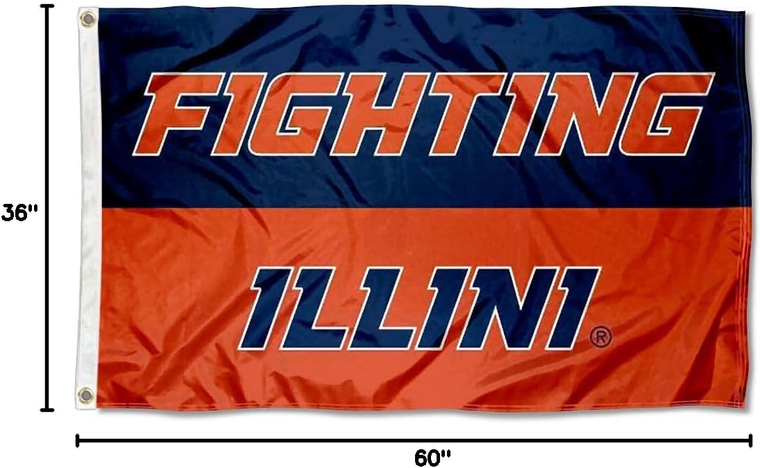 Illinois Fighting Illini Large 3x5 College Flag