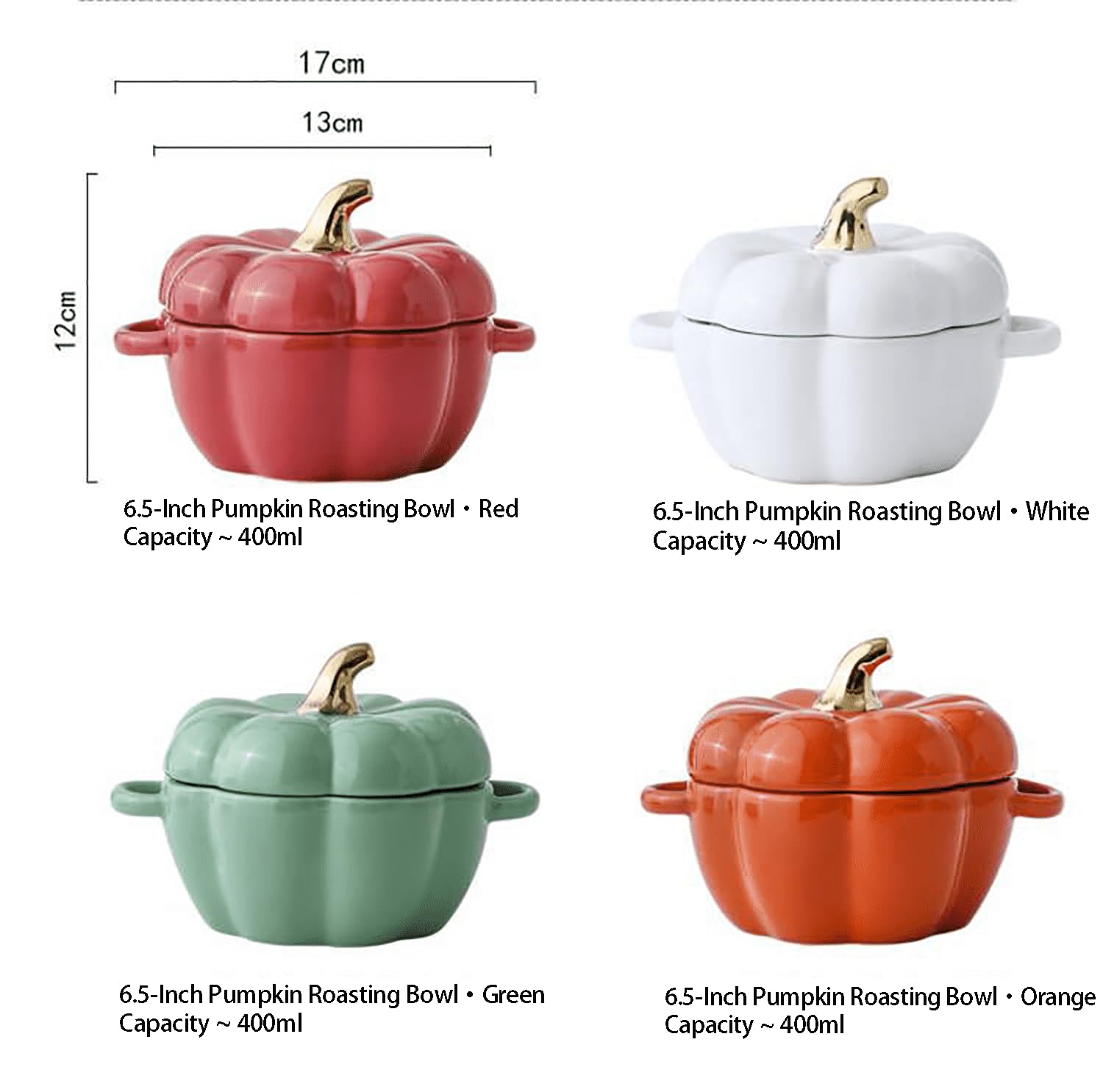garnek ceramiczny, Śliczna miska dyniowa z pokrywką(Red)