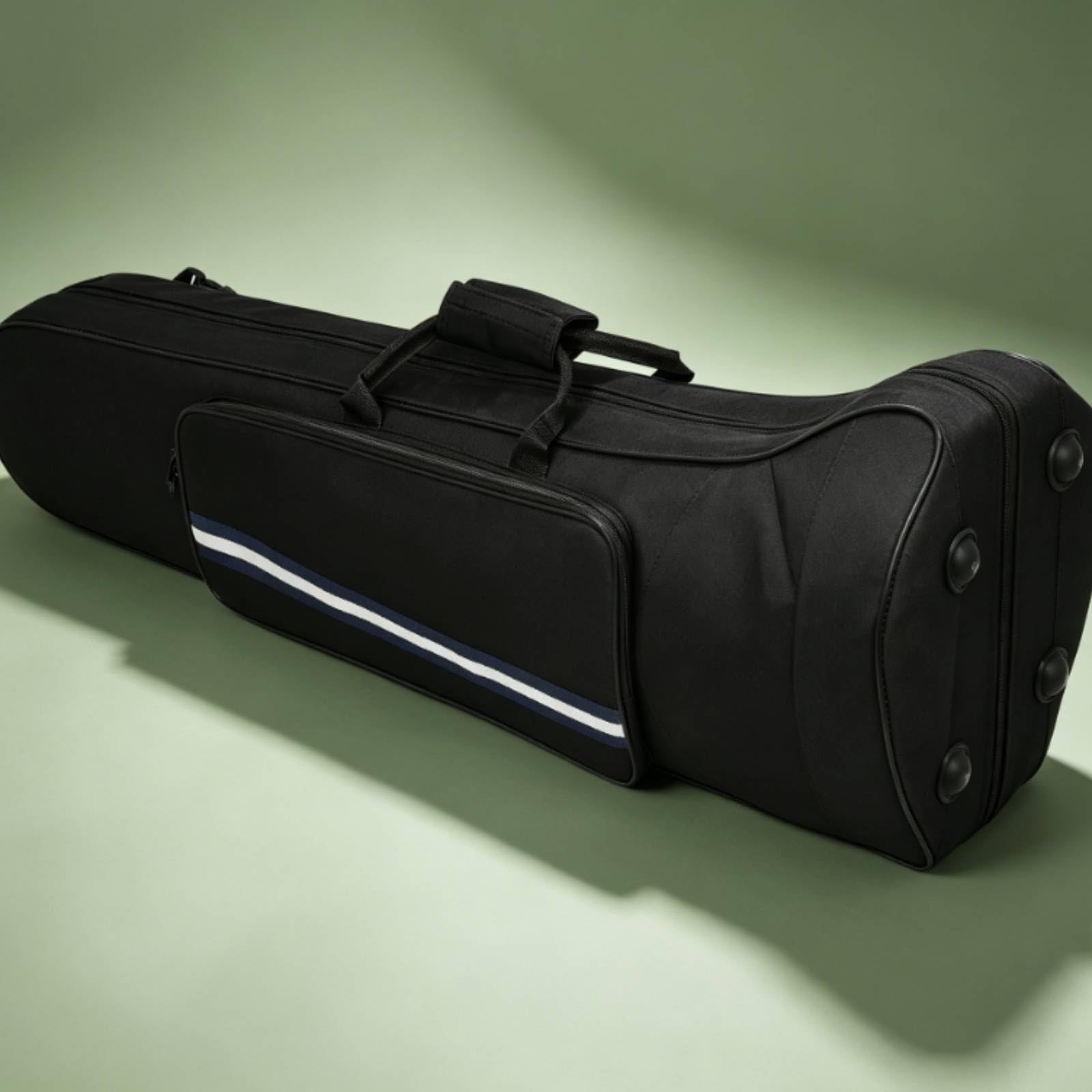 Posaunentasche mit Rucksackgarnitur wasserabweisend Posaunentasche mit Fronttasche gepolstert Posaunen-Instrumententasche für Musikstudenten, Schüler