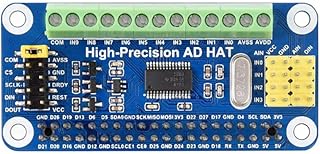 High-Precision AD HAT Compatible With Raspberry Pi Series & Jetson Nano, ADS1263 10-Ch 32-Bit ADC