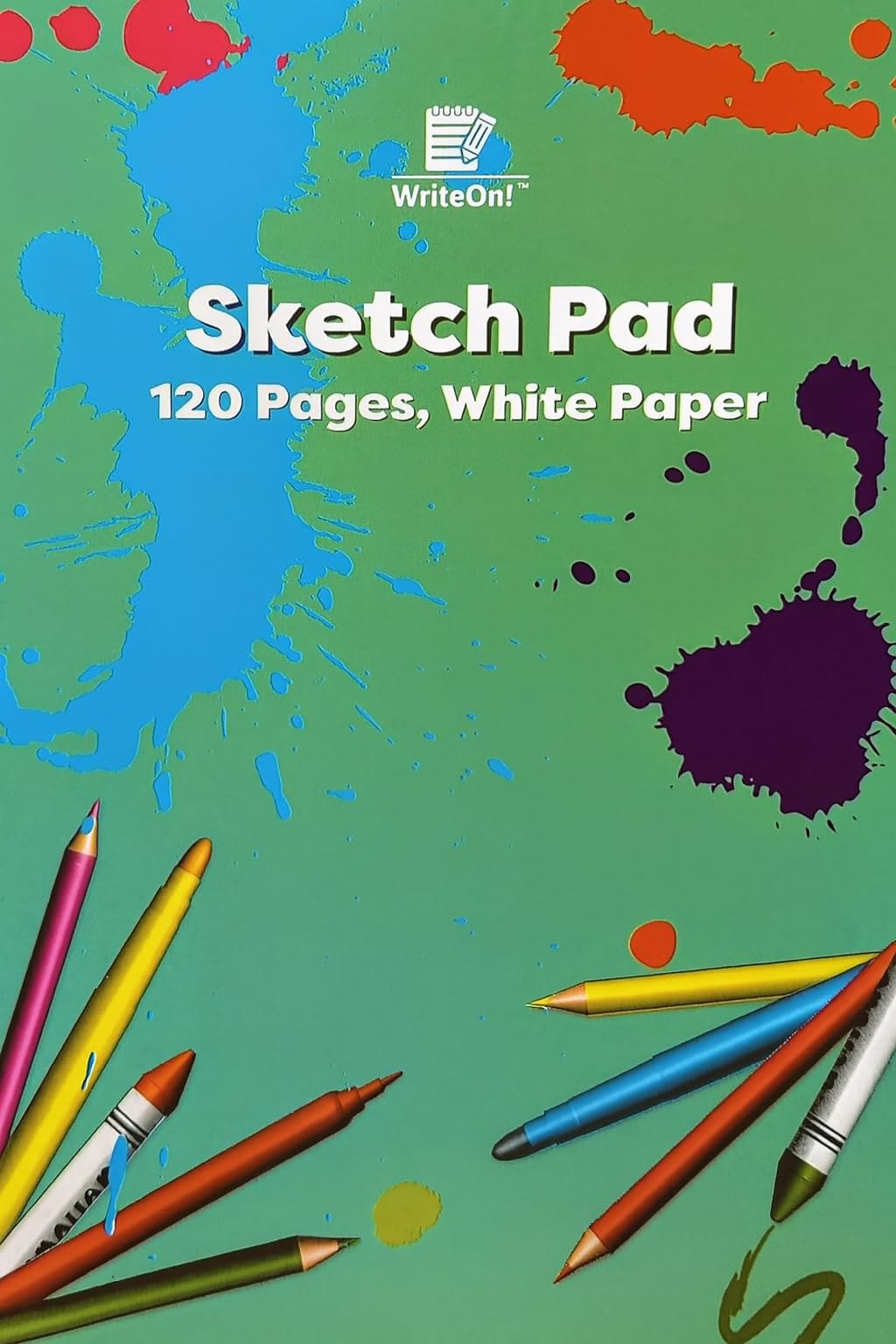 A4 Artists Sketch Pad | 60 Sheets | 80GSM White Cartridge Paper | Drawing Book for Sketching, Doodling & Art | Portable A4 Sketchbook for Artists, Students & Professionals (Green/Blue Cover)