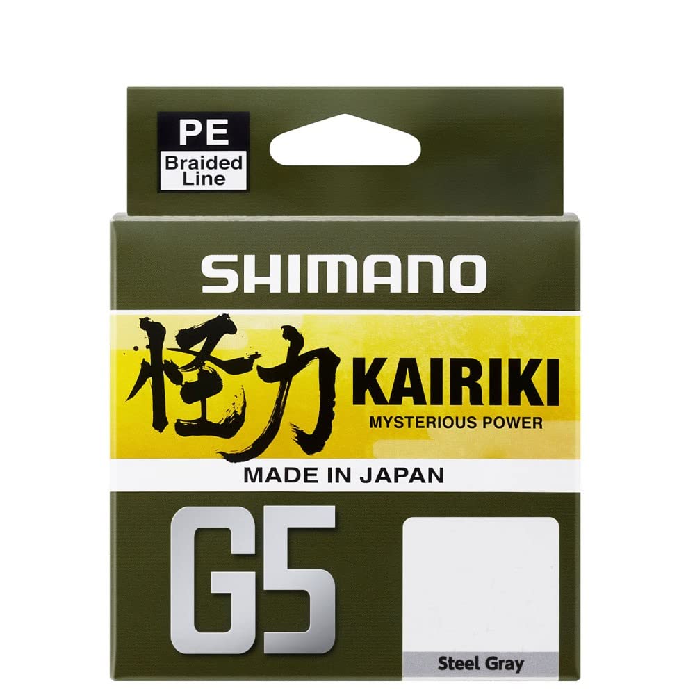 SHIMANO Tresse 5 Brins Kairiki G5 Steel Gray 150m - D.0,2mm - R.9,9Kg - LDM51UE200150S