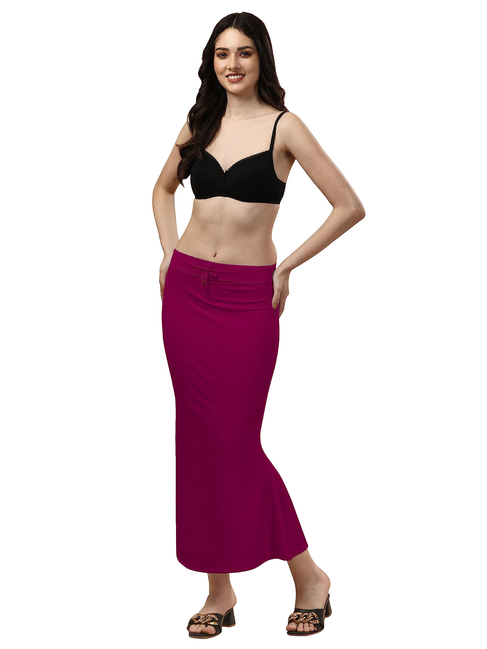 Flare Saree Silhouette, Saree Shapewear,Saree Contour, Saree Shaper, Petticoat, Skirts for Women & Girls, Cotton Lycra Shape Wear for Saree-image-39