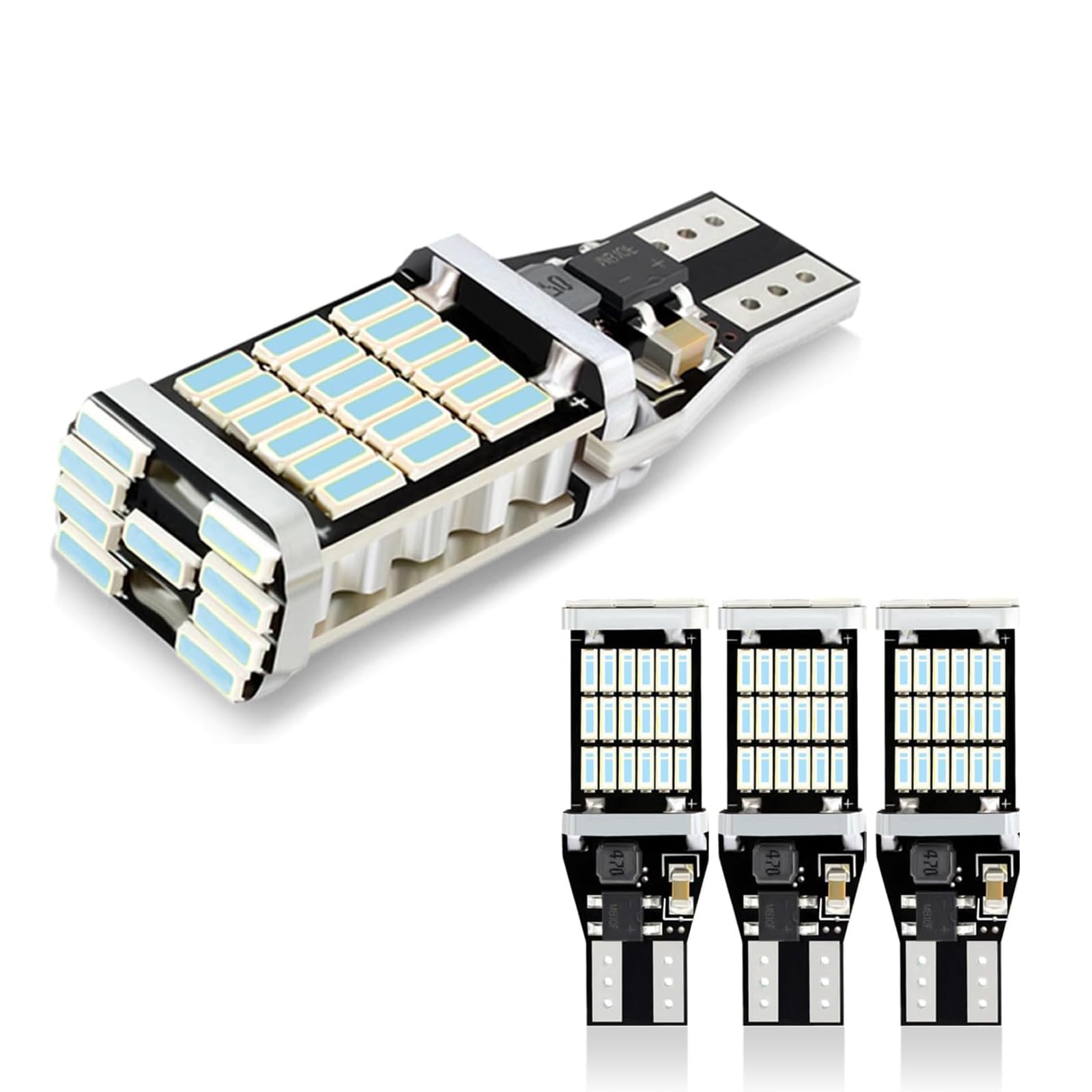 Pack-4 Car LED Brake Lights, T15-4014-45SMD Reverse Light Bulb, Super Bright LED Light Conversion Kit, Universal for Most Cars, Trucks and Vans (Ice Blue)