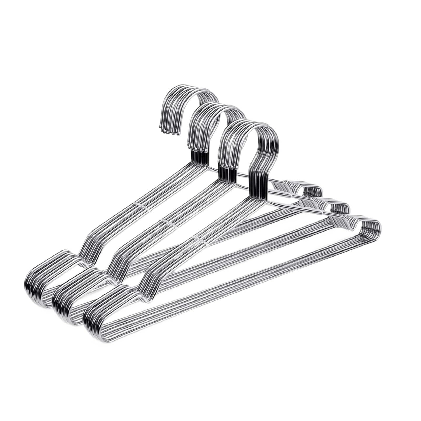 Clothes Hangers Wire Clothes Hanger, Strong And Stainless Steel Metal, Heavy Duty Non-Slip Slim Space Saving, 16.5 Inch(30pcs)