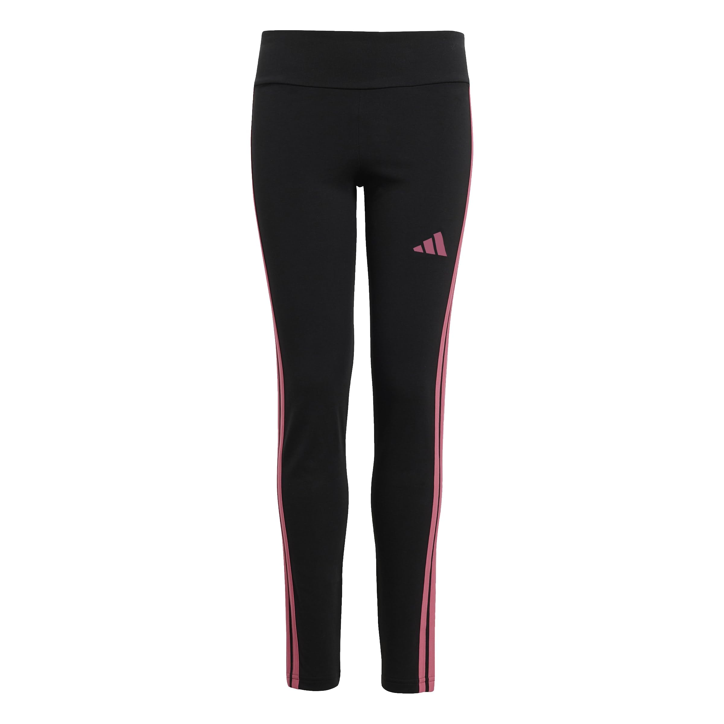 adidas Girl's Essentials 3 Stripes Leggings Tights, black/pink fusion, 11-12 Years