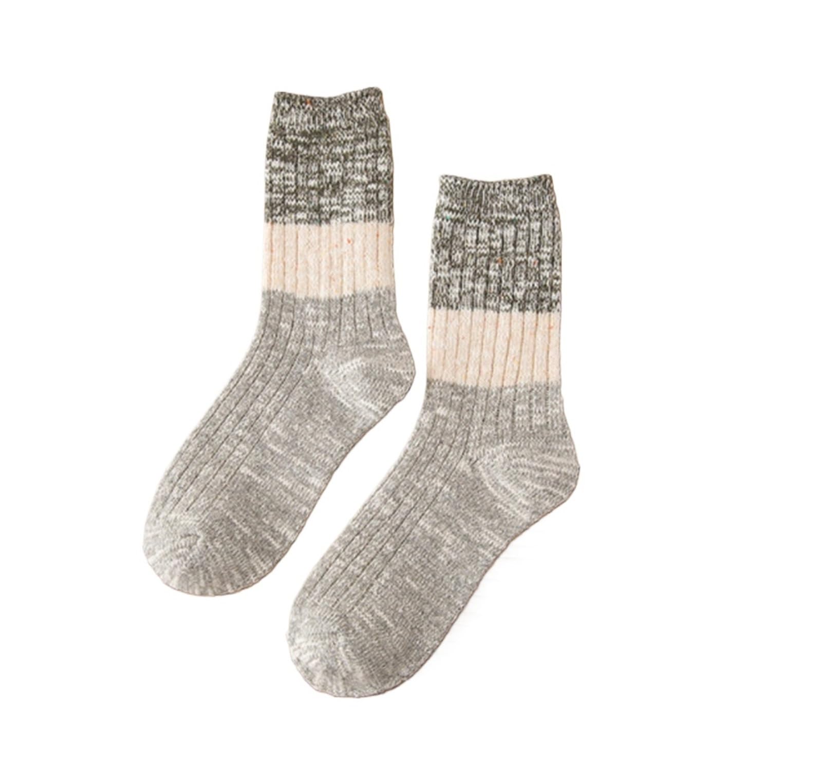 Skarpety Mężczyzn Kobiet 2 Pary Ciepłych Skarpet Zimowych Unisex, Miękkich, Wygodnych, Oddychających, Elastycznych I Nie Obcisłych Skarpetek Ciepłe(Military green hem)