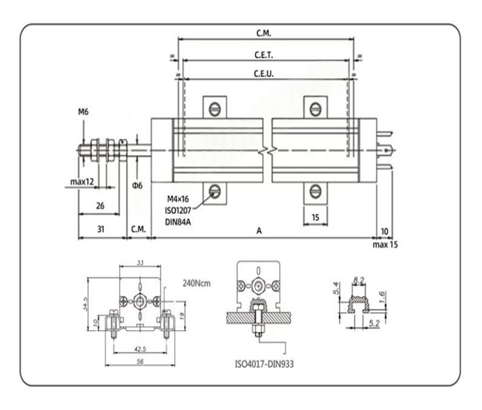 LTC-M-0700-S-XL0396 Sensore di spostamento lineare ad asta