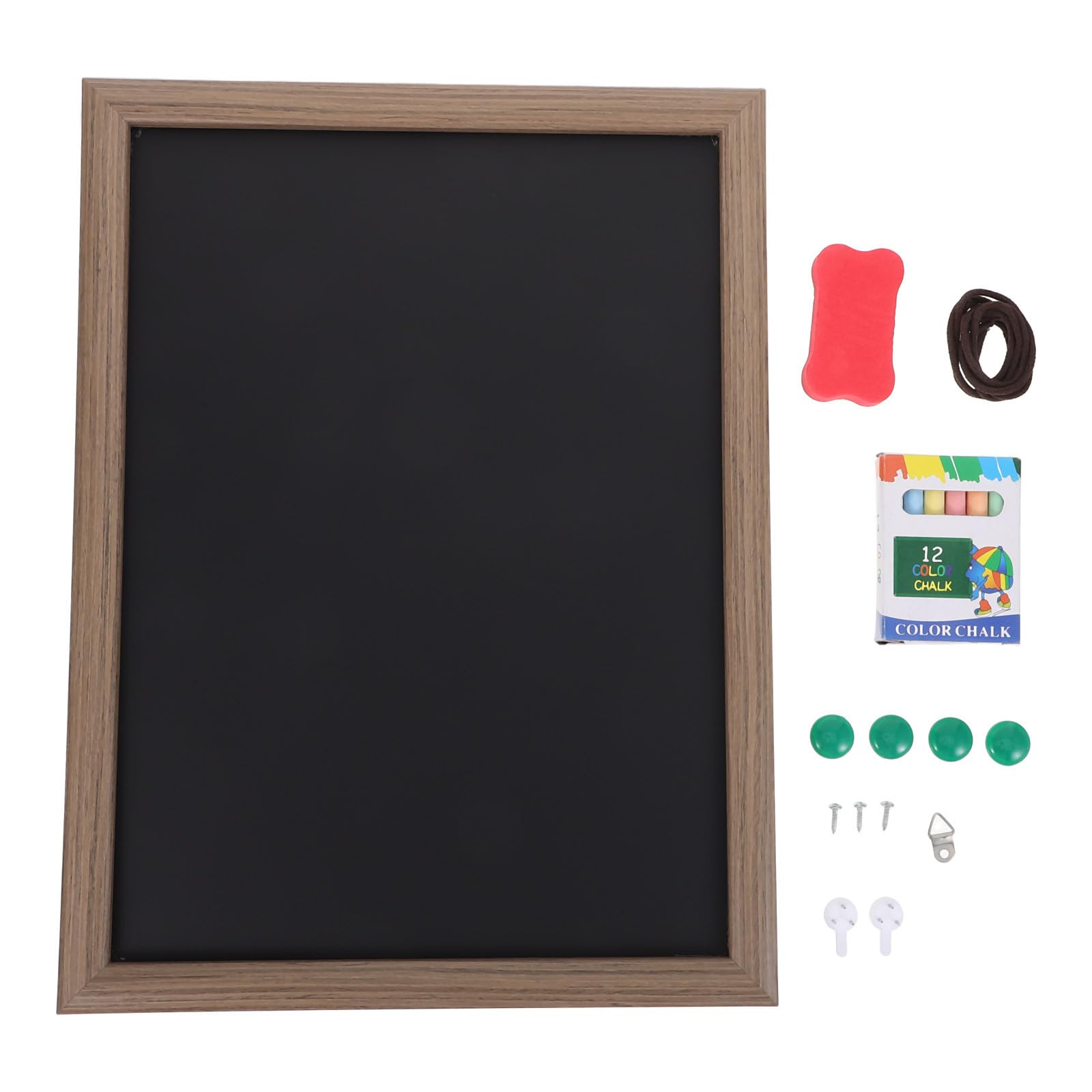 Zerodeko Drewniana tablica magnetyczna: Rustykalna drewniana tablica kredowa – magnetyczna ekspozycyjna – 15,8 x 11,9 cala, uchwyt magnetyczny na lodówkę, na imprezy, do kawiarni, do wyświetlania