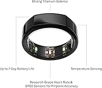 Vista 9 de Oura Ring Gen3 Heritage - Anillo inteligente, seguimiento del sueño, frecuencia cardíaca, rastreador de actividad física, 5-7 días de duración