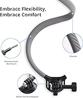 Vista 3 de PGYTECH CapLock POV - Soporte de cuello para cámara de acción, liberación rápida y correa de pecho ajustable, soporte para collar de video Vlog