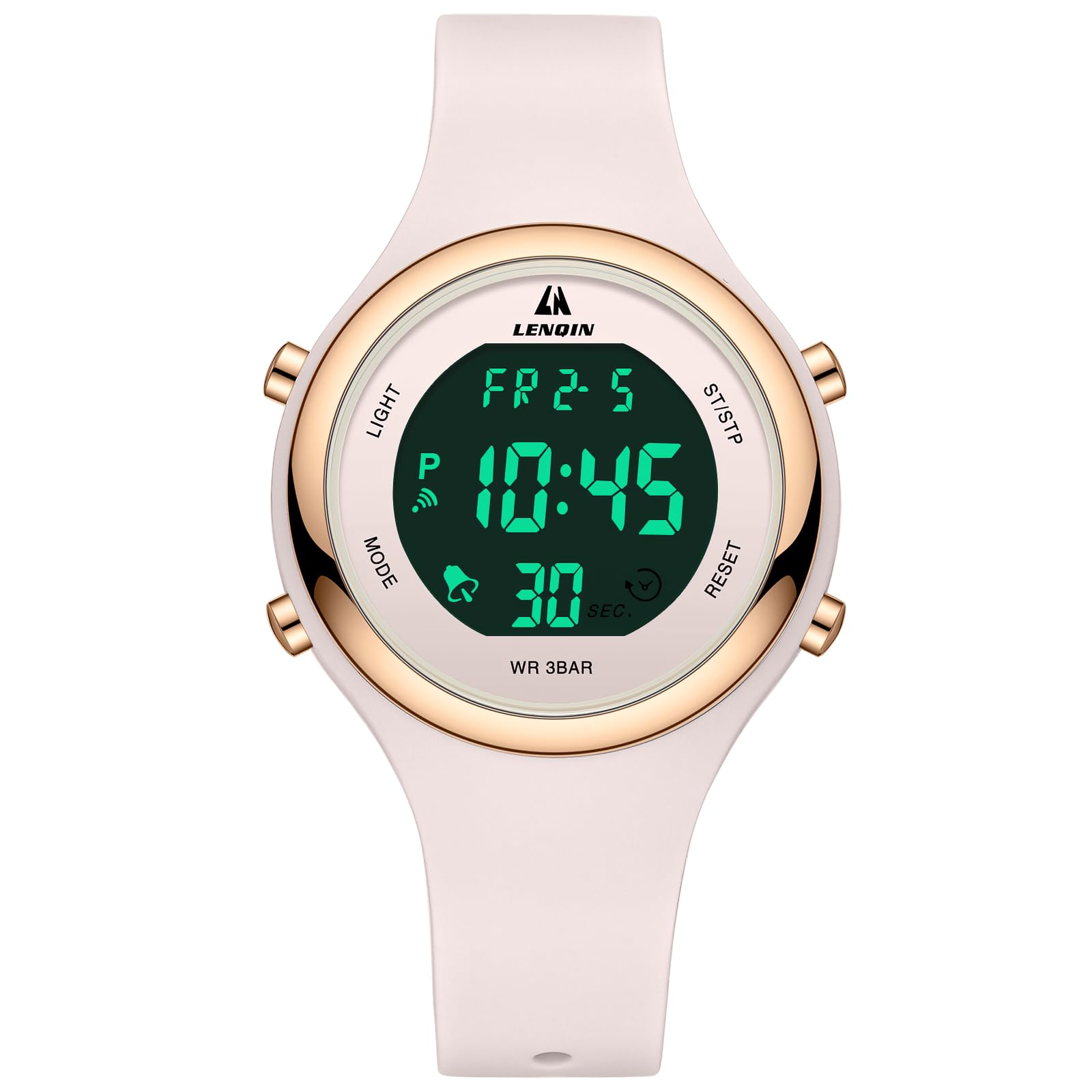 LN LENQIN Orologi da donna Orologi da donna Orologi sportivi cronografi impermeabili per donne Cinturino in silicone con luminescenza/data/settimana/mese