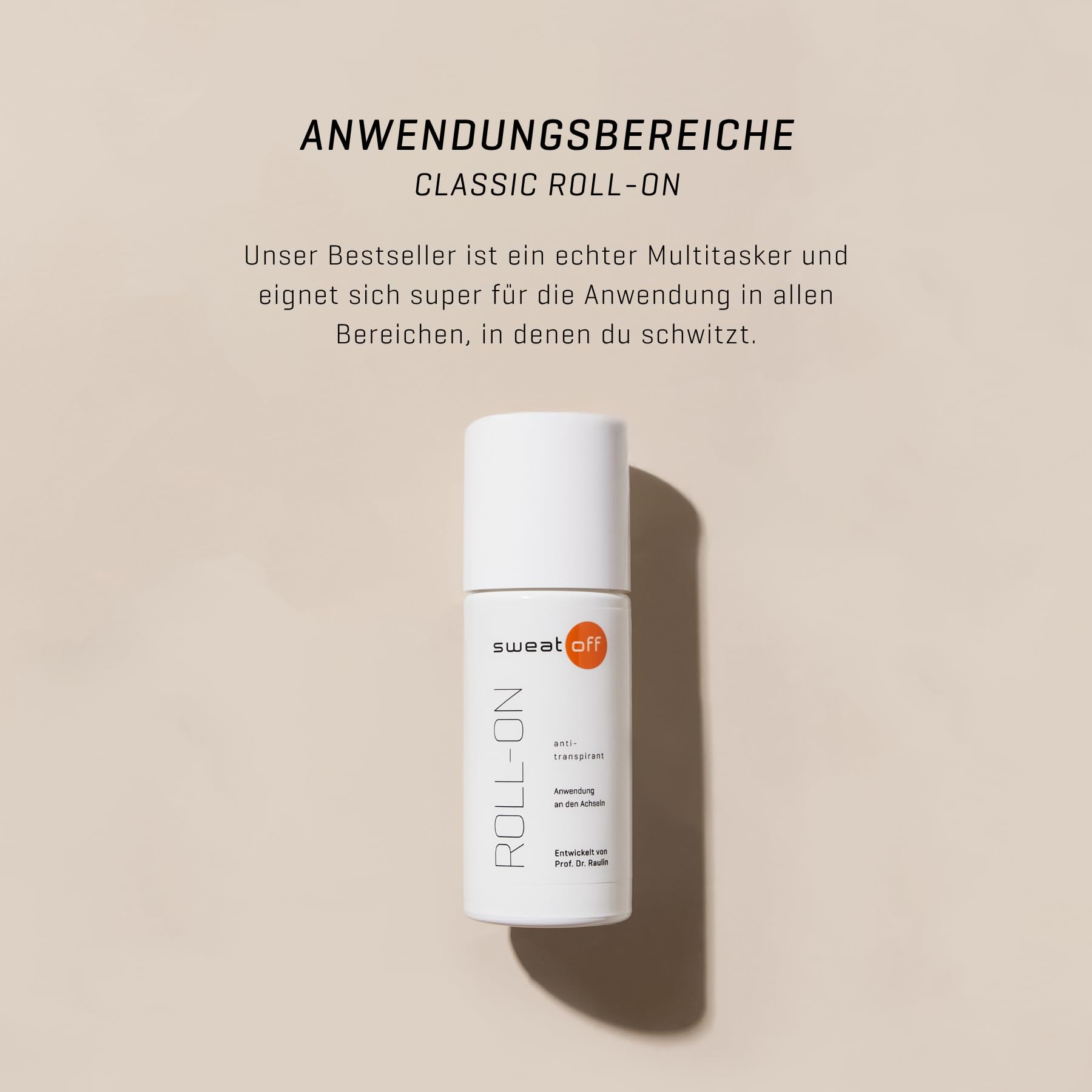 Sweat-Off Antitranspirant Roll On 50ml Deo Roller gegen Schweiß Antiperspirant für Männer und Frauen