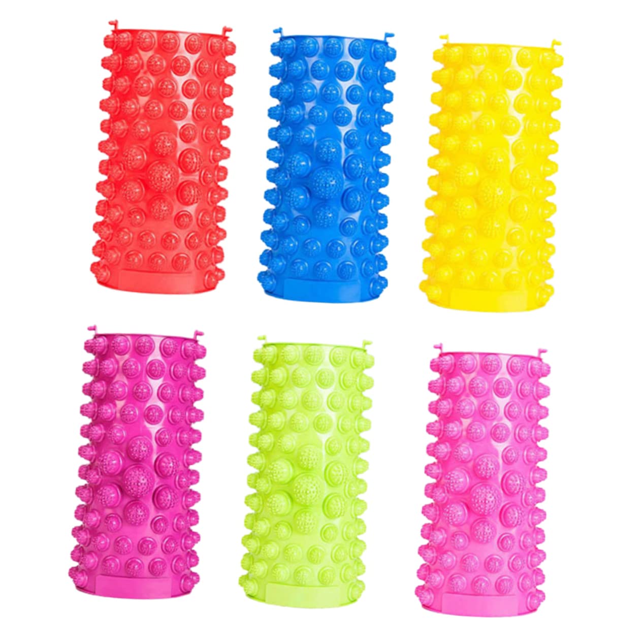 KOMBIUDA Foot Reflexology Mat Set 6 Colorful Massage Pad Pellet Design Pressure Points for Heel Arch Pad Toes