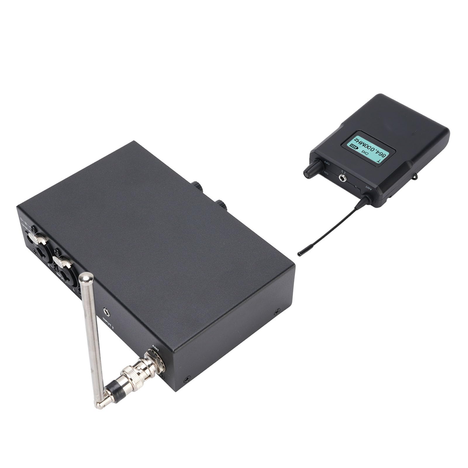 Inalámbrico en el Monitor DE Oído con Auriculares, Transmisor y Receptor IEM Inalámbrico DE 863 a 865MHz, EEM Stereo para Estudio, GUITARIA, ENSHEARSAL DE (Enchufe de la UE)