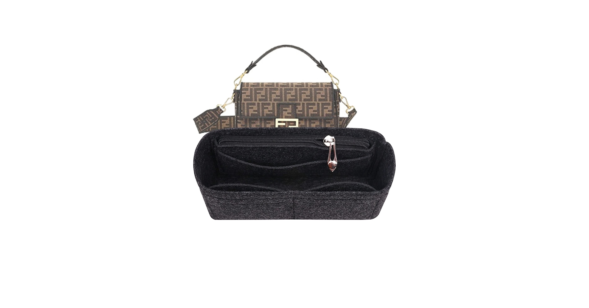 FENDIバケハ　yuu Purorganizer is used for Fendi baguette 19 26 33 inner bag