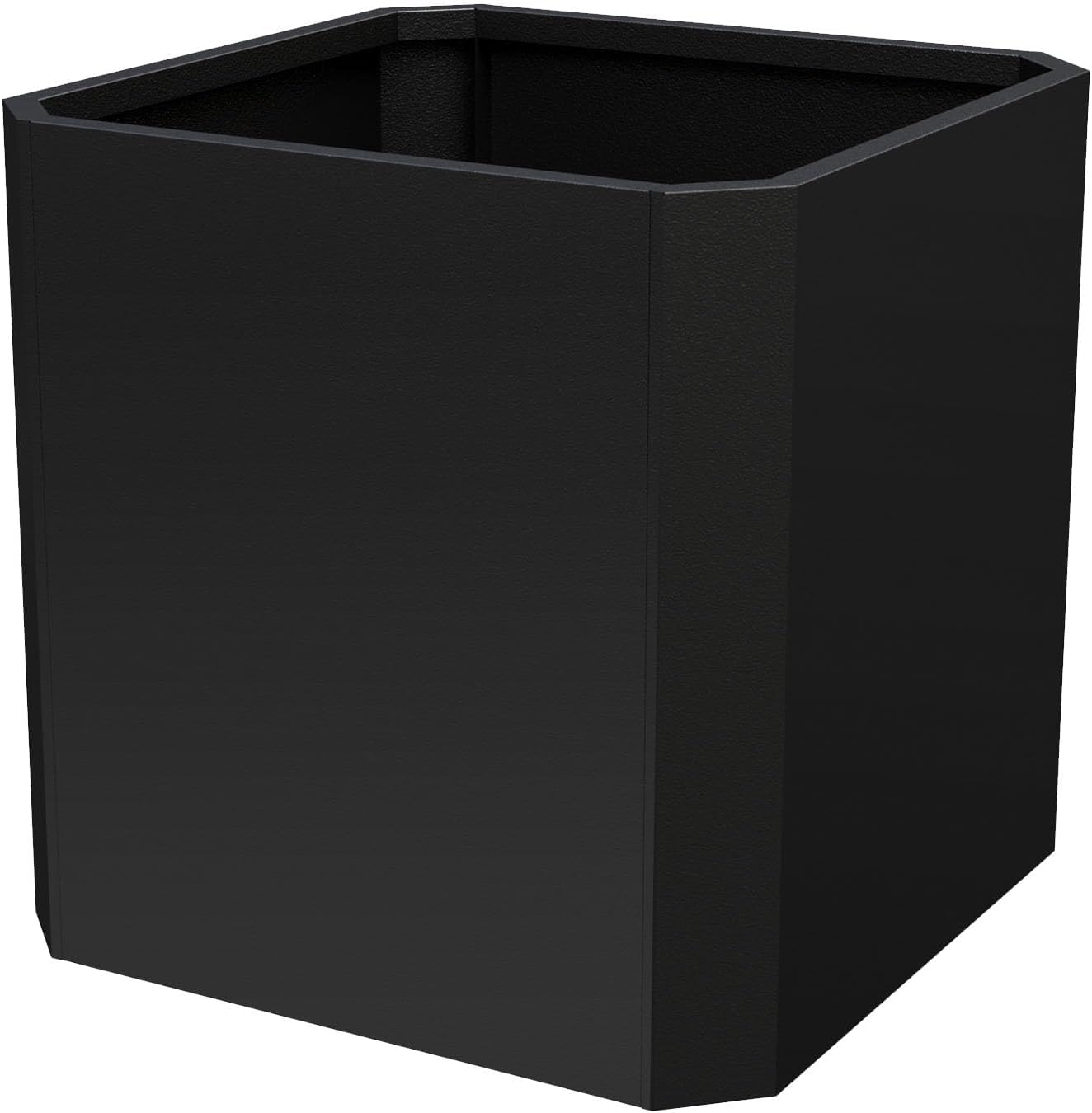 Metal Planter Box-26 L X26 W X26 H-Steel Planters for Outdoor Plants, Large Square Planter Box, Heavy Duty Black Metal Planter Pot for Patio, Deck, Garden, Yard, Drainage Holes, Easy Assembly Black 26"Lx26"Wx26"H