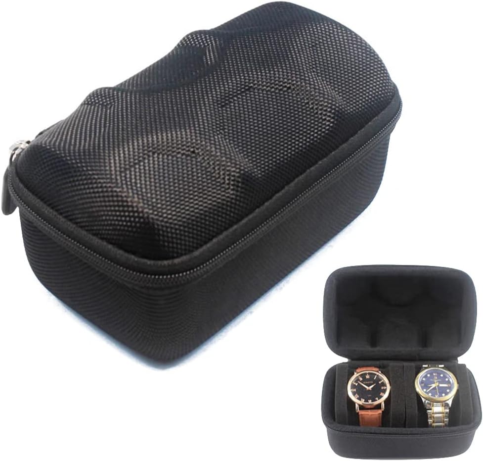 hejhncii Watch Travel for Case Hard Portable Watch Holder Organizer with Up to 55mm Face (no Inside Holder Organizer for Women Men