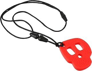 CRILSTYLEO Mordedor Infantil Colar Mordedor De Bebê Brinquedos Mastigar Mordedor Mastigar Colares Para Crianças Sensoriais Chupeta Mordedor Chupetas De Bebê Mordedores Crânio Pingente Sílica