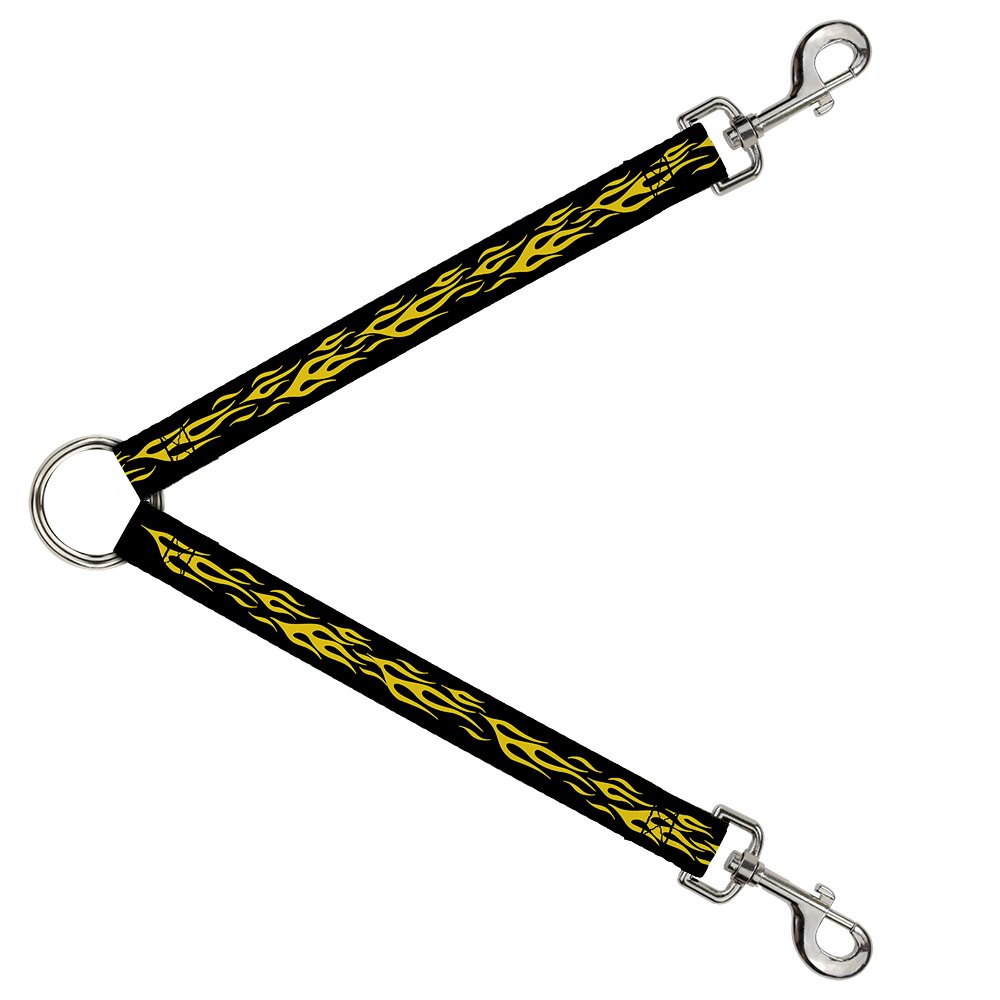 Buckle-Down Hundeleine – Schmal, 1,27 Cm Breit, 6 Fuß (ca. 1,83 M) Lang, Flammen-Design Gelb/orange