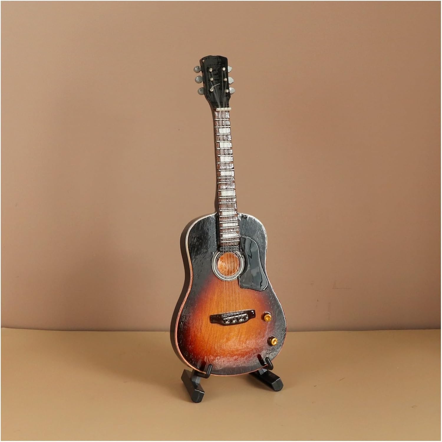 ミニチュア楽器モデル ミニエレキギターモデルミニチュアギター楽器家の装飾品装飾ギフト (Color : 01)