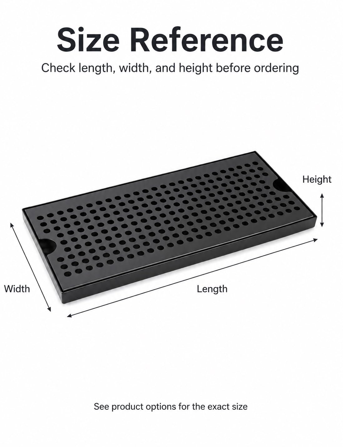 Plateau égouttoir de bar en inox 304, grille amovible et bac collecteur