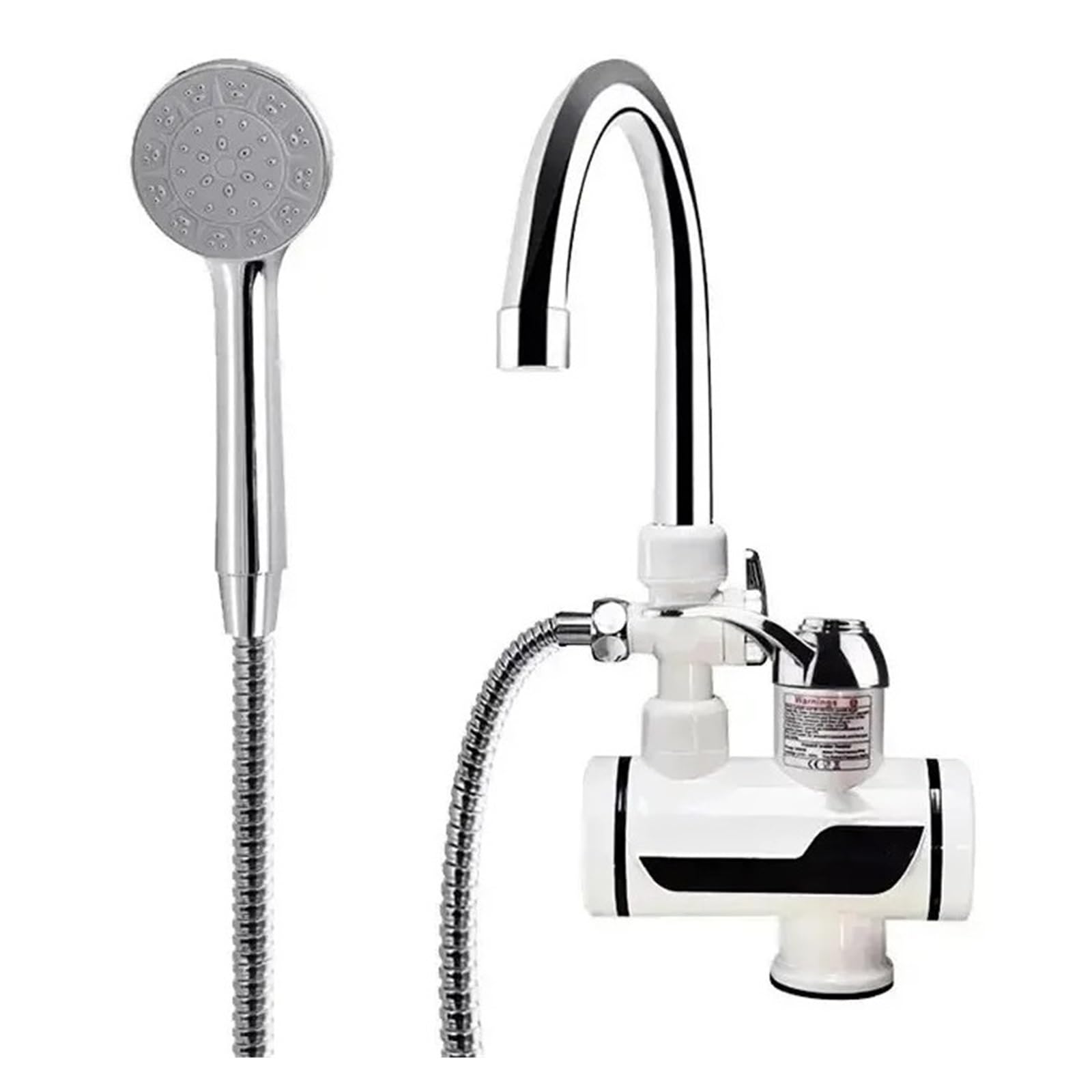 Calentador De Agua Eléctrico Instantáneo, Luz LED, Uso For Cocina Y Baño Con Grifo Ducha Ahorra Tiempo