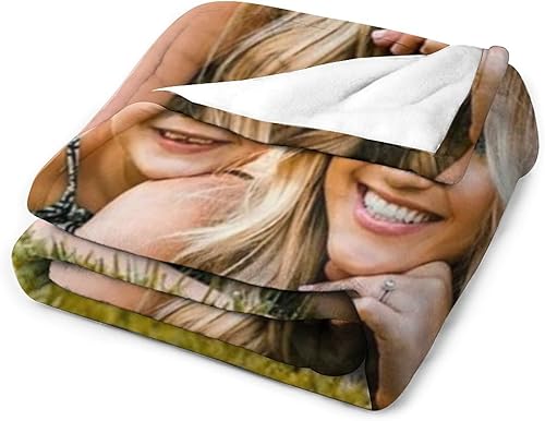 Miniatura 3 de Regalos para mamá, manta personalizada con fotos, mantas personalizadas para el Día de la Madre con texto en imagen, manta de recuerdo personalizada